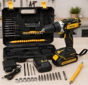 Parafusadeira Furadeira 25V Nakasaki Sem Fio a Bateria Profissional Kit Completo — foto 6