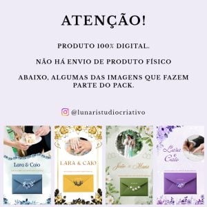 Pack com +200 Modelos de Convites de Casamento Interativos Editáveis no Canva — foto 4