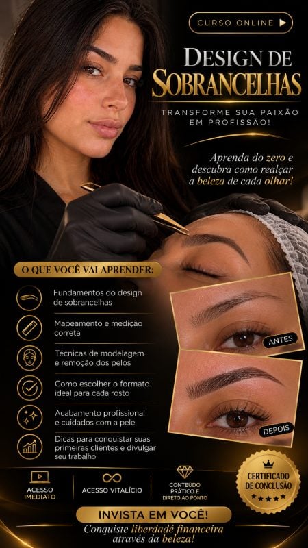 Curso de design de sombrancelha do zero