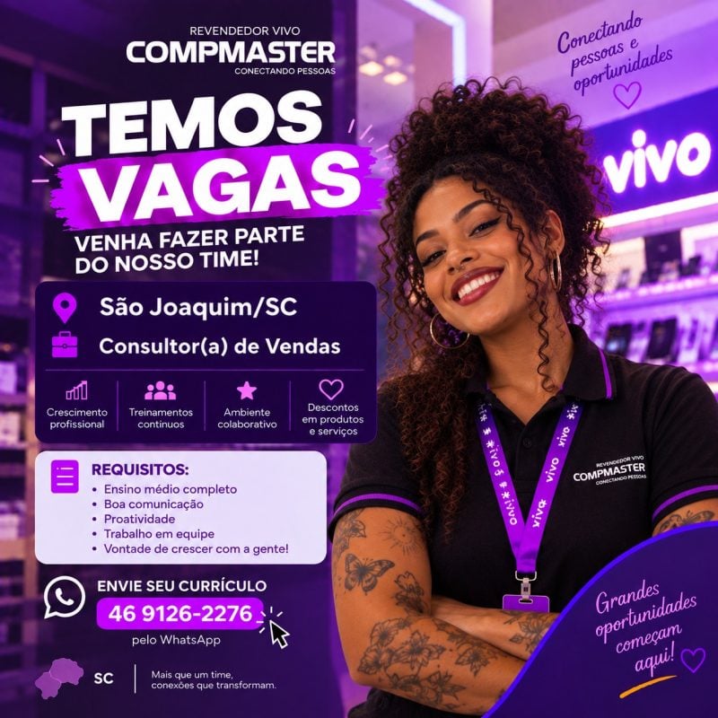 Vaga Vendedor(a) Interno