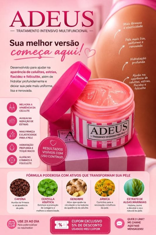 Creme rosa adeus estrias