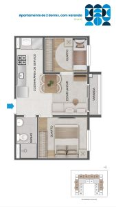 Apartamentos na Planta 1 e2 dormitórios/ home office — foto 11