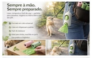 Kit 12 Rolos Refil Cata Caca para Cachorro 180 Saquinhos Higiênicos Pet, Resistentes, An — foto 3