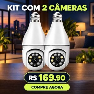 Kit com 2 Câmeras WiFi 360° R$ 169,90 — foto 4