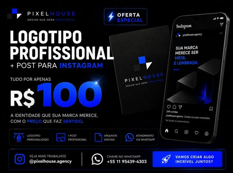 LOGOTIPO PROFISSIONAL + Post Instagram