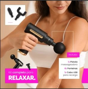 Massageador Pistola Elétrica Profissional Muscular Portátil - Nixzen — foto 5
