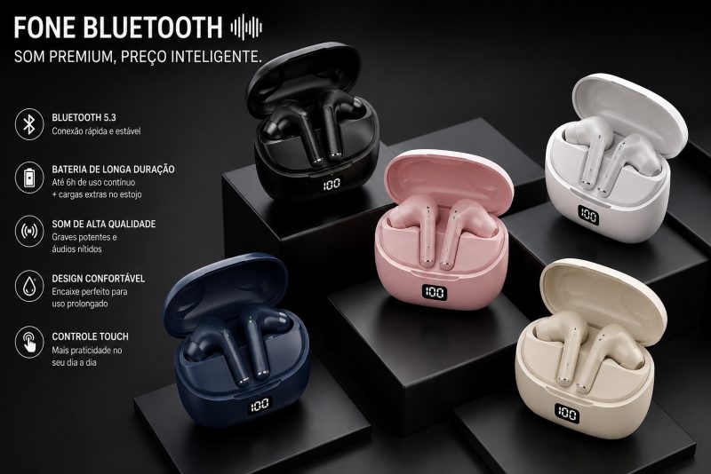 Fones de ouvido Bluetooth