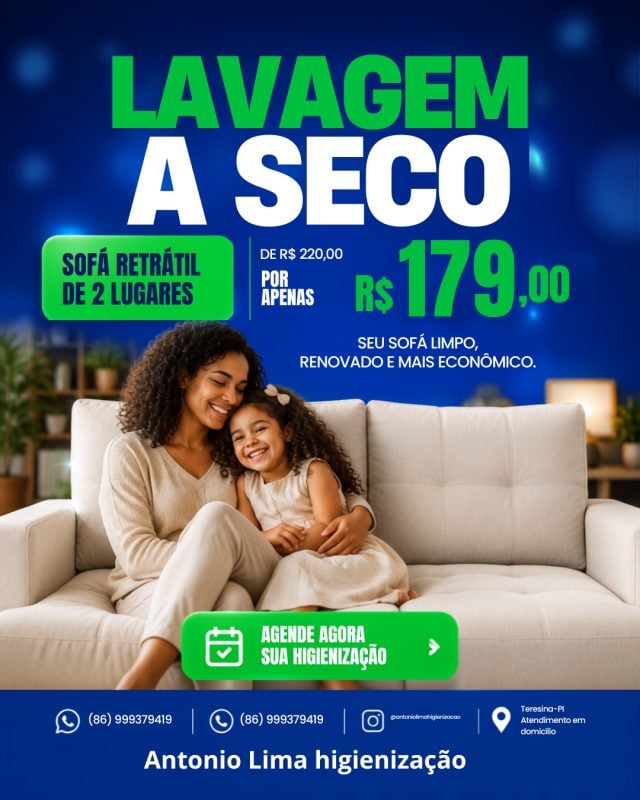 Higienização de sofá