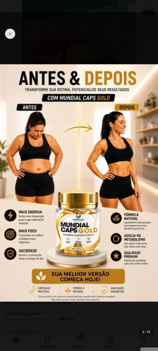 Lipo Top Gold Mundial Caps 10 Cápsulas Rápido — foto 2