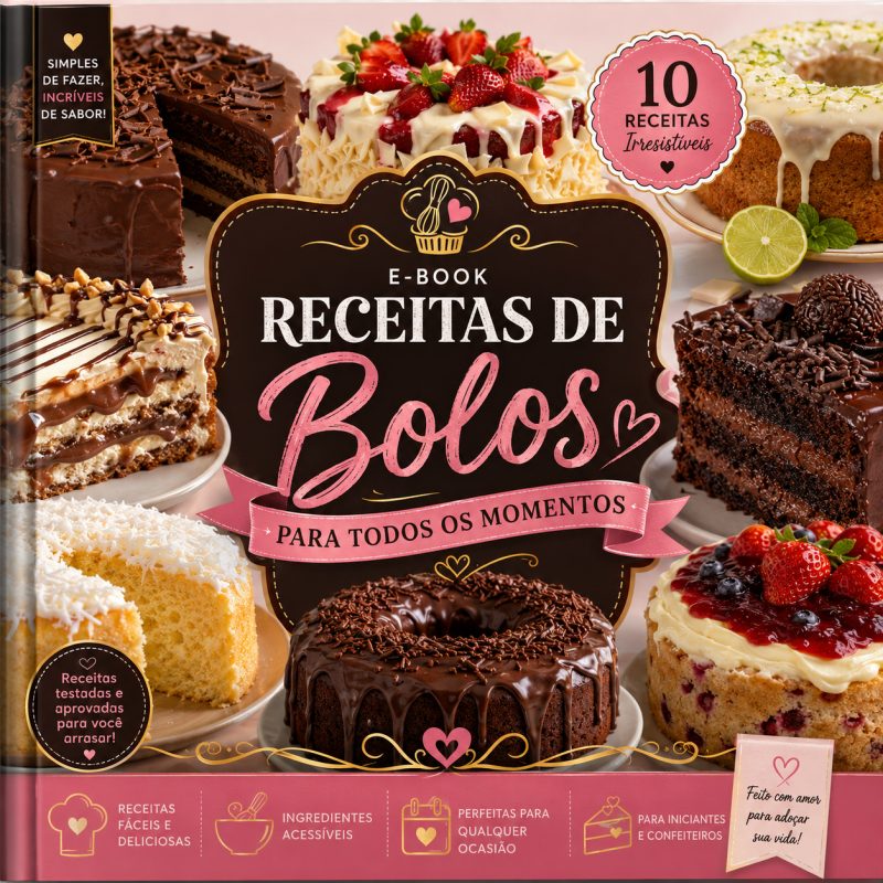 10 receitas de bolos- kiwify