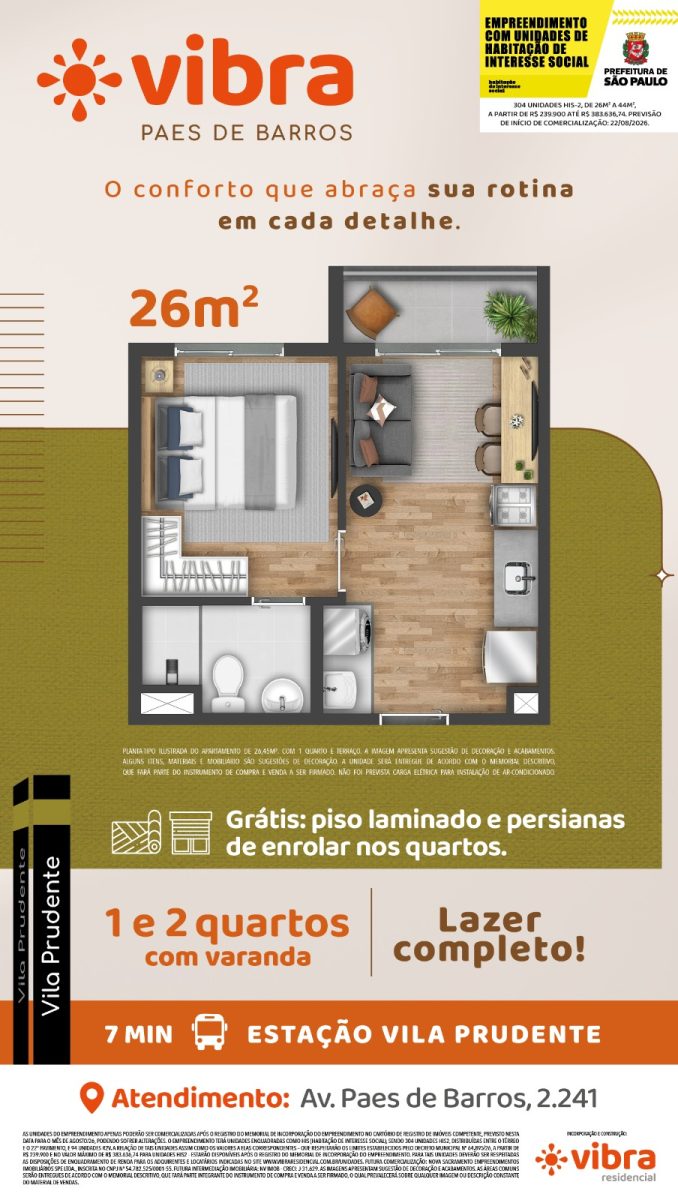 Apartamento Na Mooca - Lançamento Vibra Paes De Barros — foto 2