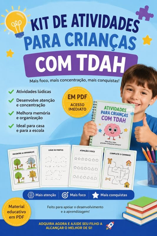 Atividades para Crianças com TDAH em PDF
