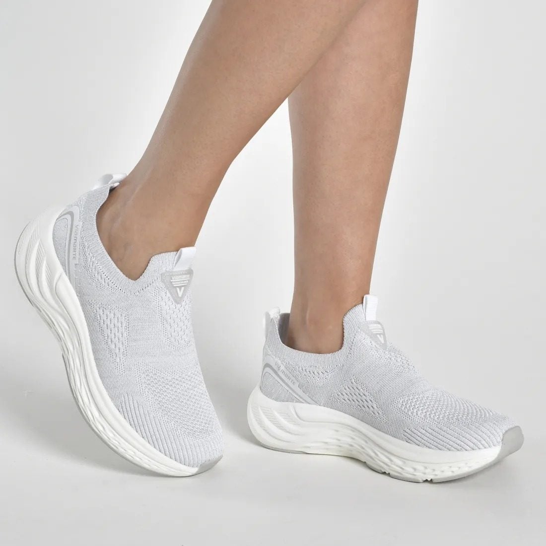 Tênis Meia Feminino Via Marte Super Confortável Slip On Knit — foto 2