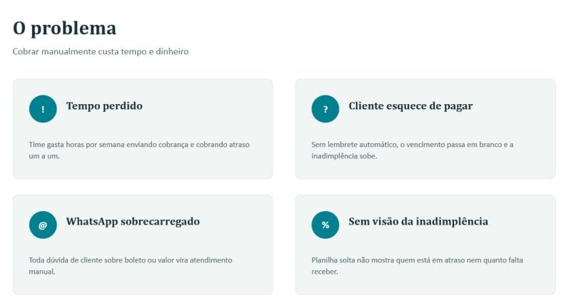 Sistema de cobrança automatica via whatsapp