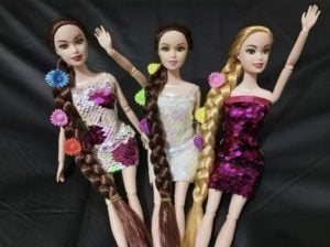 Kit Boneca Tipo Barbie,com Vestido de Lantejoulas, Escolha o seu Kit preferido — foto 3
