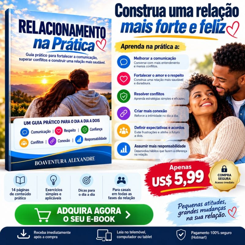 E-book sobre Relacionamento na Prática: Um guia para casais