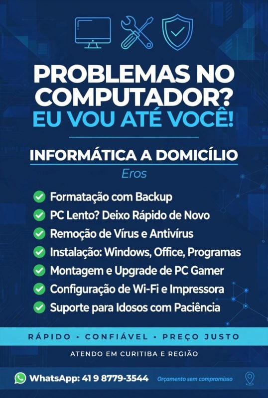 Serviços em Informática a Domicílio em Curitiba e Região