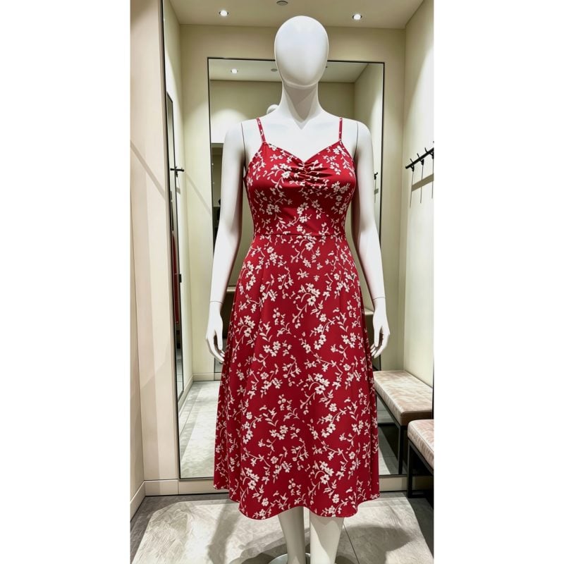 Vestido Lovito Floral Vermelho P