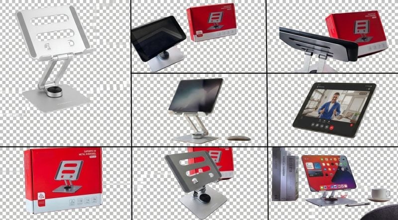 Suporte Giratório 360° Ajustável Tablet Ate 12 Polegadas