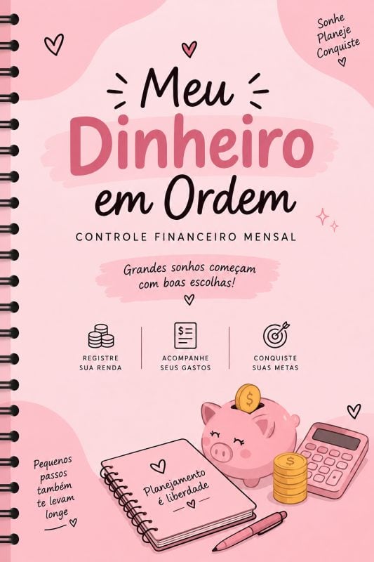 Planner Financeiro Mensal PDF Meu Dinheiro em Ordem