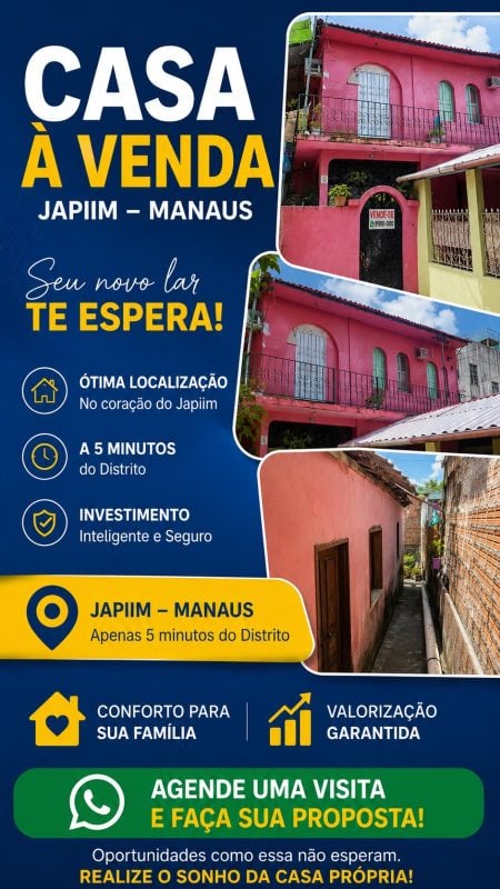 Venda de casa japiim