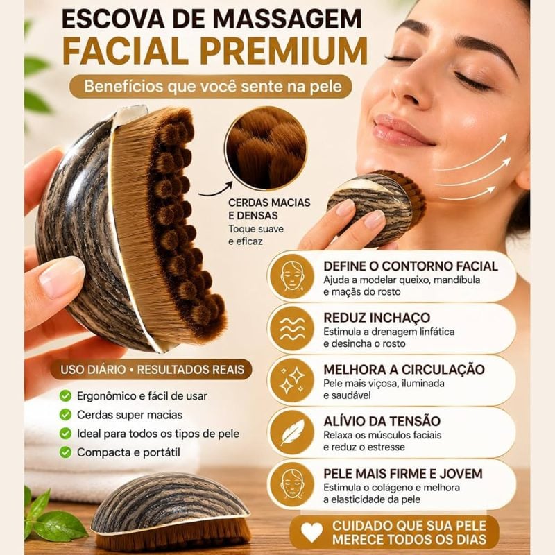 Escova Facial para Drenagem Linfática