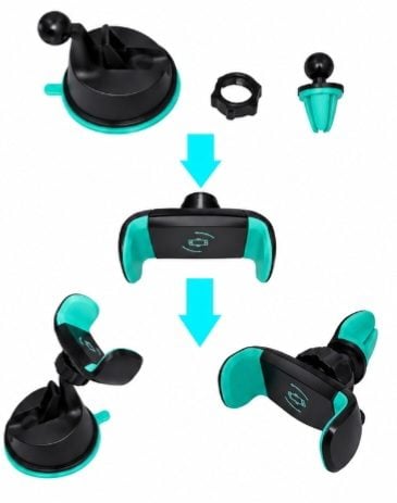 Suporte veicular para celular, compacto, ajustável e fácil de instalar. Apenas R$ 7,00!