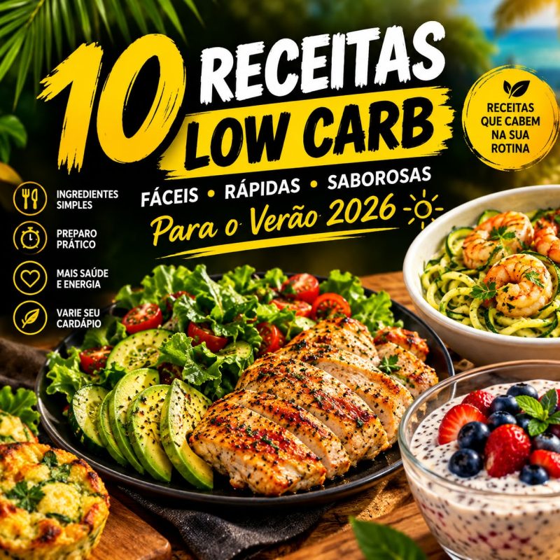 10 Receitas Low Carb faceis e rapidas para o verao 2026
