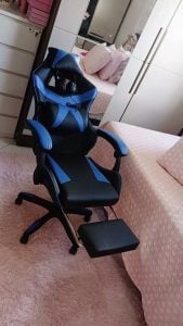Cadeira Gamer Profissional Escritório Ergonômica Reclinável Confortável com Rodinha e Apoi — foto 3