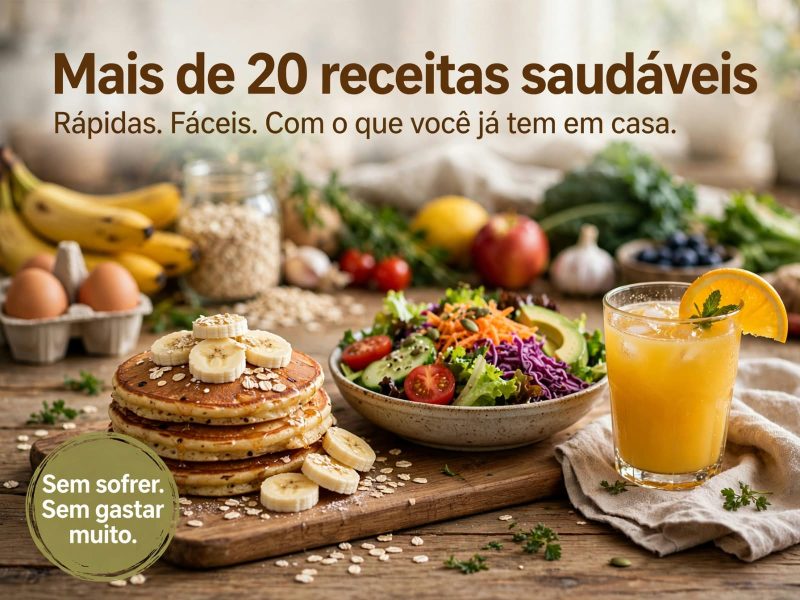 Receitas Saudáveis Fáceis.Coma Saudável Sem Sofrer.