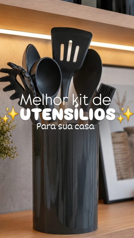Kit com 12 utensílios de silicone! Resistentes, antiaderentes e fáceis de limpar. #Cozi