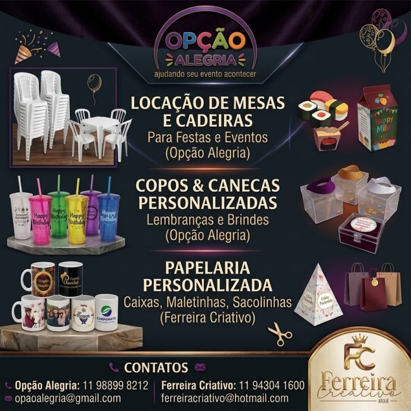 Locação Mesas e Cadeiras