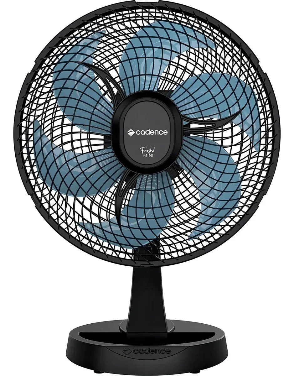 Ventilador Cadence 220v Fresh Mini 30cm Vtr310 Preto/azul — foto 2