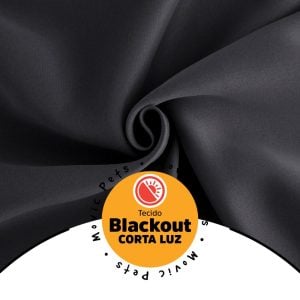Cortina Blackout Para Quarto Sala Cozinha PVC Corta 100% Luz 2,80 Largura X 2,30 Altura G — foto 5