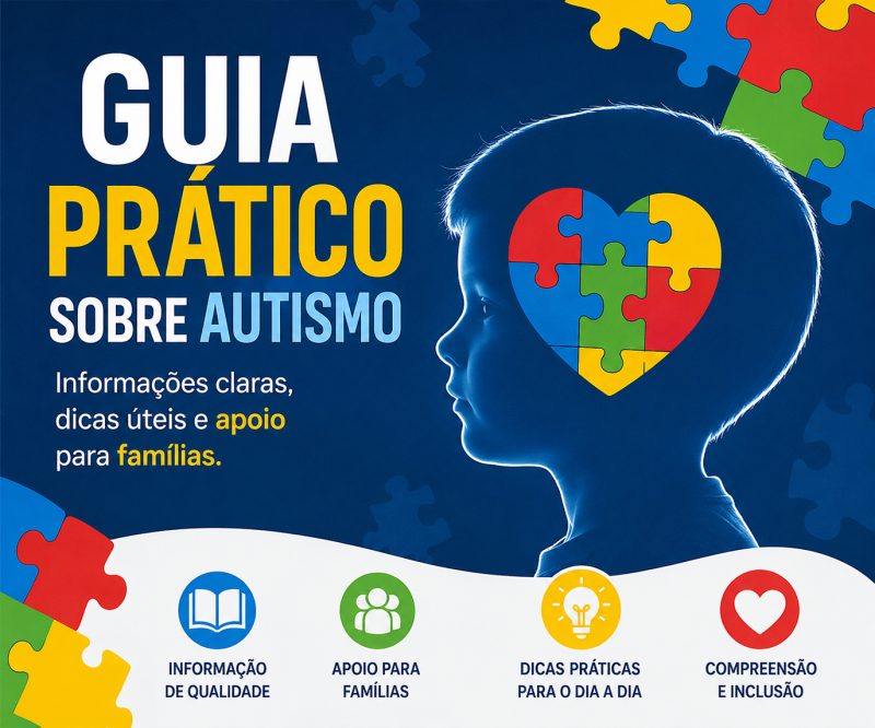 Guia prático sobre autismo com informações claras e apoio para famílias.