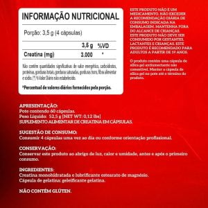 Creatina monohidratada 60 cápsulas — foto 3