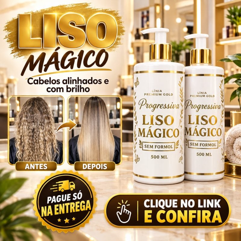 Progressiva Liso Mágico 500ml Sem Formol Premium Gold