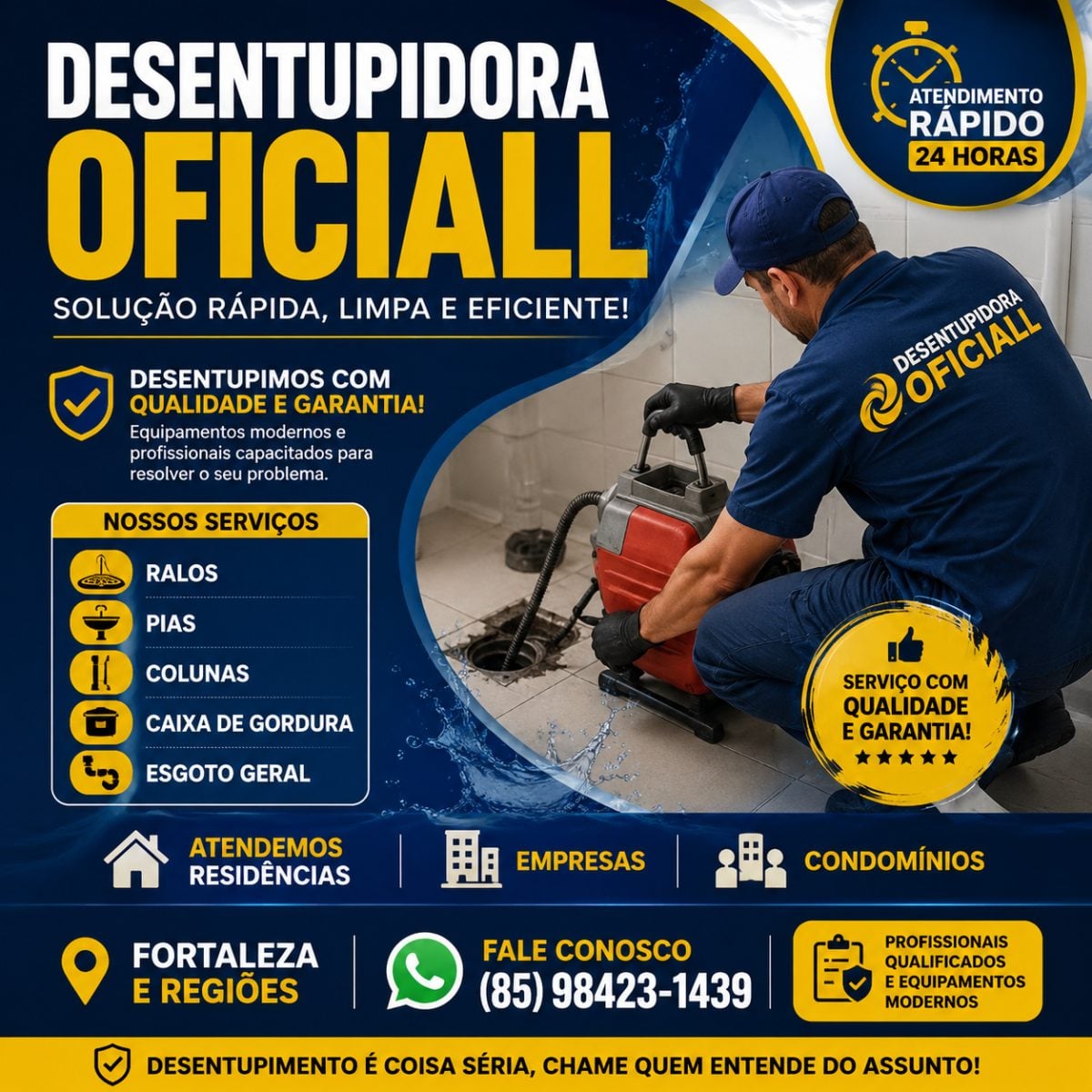 Desentupimento de ralo, pia, vaso sanitario esgoto geral. — foto 2