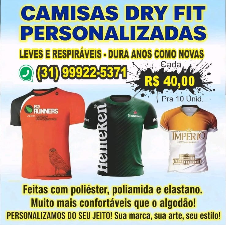 Camisa Dry Fit Personalizada Sublimação Total