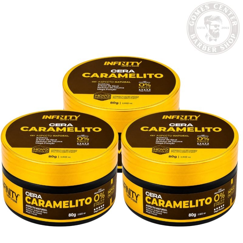 Kit 1x à 3x Pomadas Cera Caramelito 80g