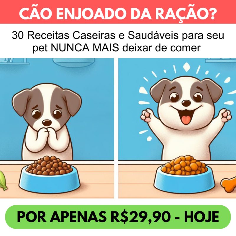 30 receitas caseiras e saudáveis para seu pet NUNCA MAIS deixar de comer