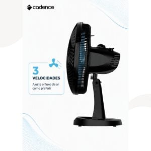 Ventilador Cadence 220v Fresh Mini 30cm Vtr310 Preto/azul — foto 7