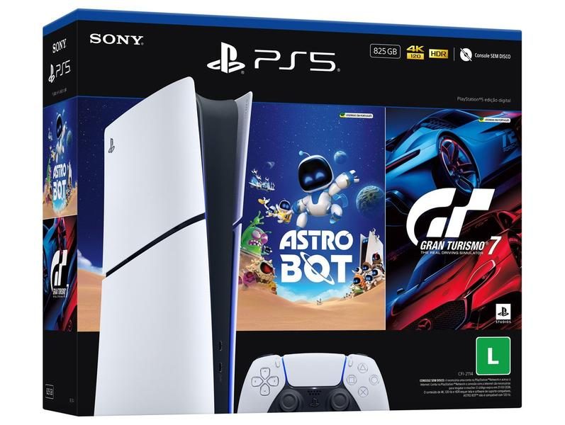 Console Sony PlayStation 5, SSD 825GB, Controle Sem Fio DualSense + 2 Jogos Digitais, — foto 2