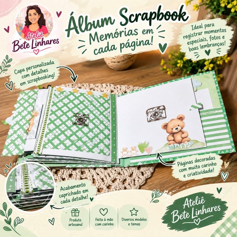 Álbum Scrapbook Memórias