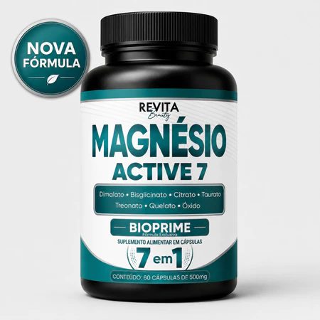 Magnésio Active 7 Ação 7 em 1 Suplemento Premium 60 cap