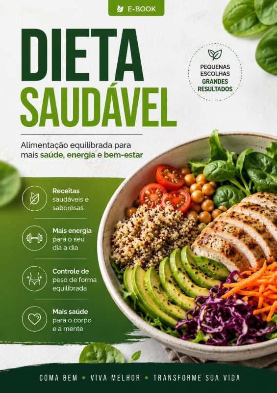 Ebook sobre dieta saudável para uma saúde melhorada