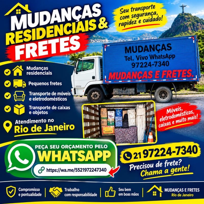 Mudanças, fretes e pequenos fretes