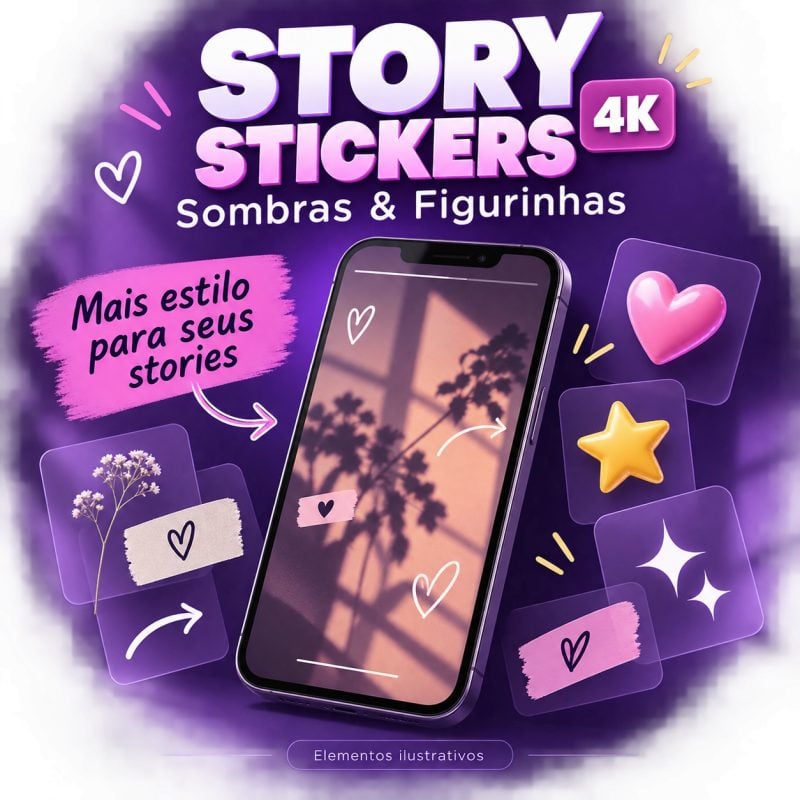 Story Stickers 4k - Sombras & Figurinhas
