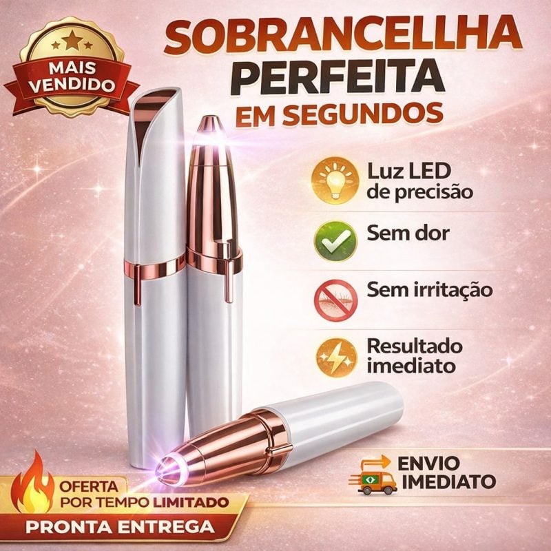 Caneta 3em1 Depilador Sobrancelha Elétrico Removedor Tira Pelos USB Recarregável