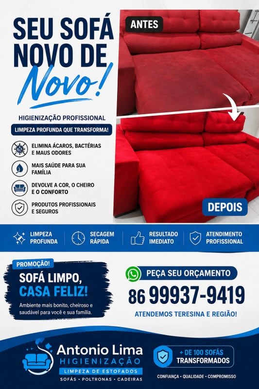 Higienização de sofá